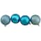 60ct Shatterproof Turquoise Blue 4-Finish Ball Ornaments